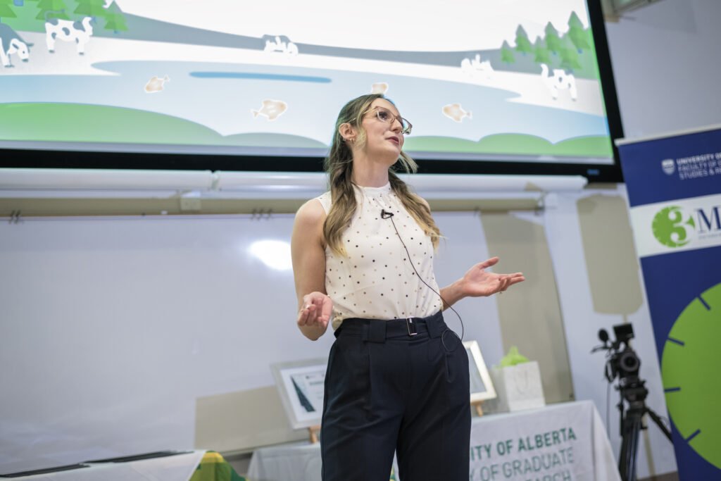 Photos of the 2024 Three Minute Thesis (3MT) Finals in ECHA on March 27, 2024.